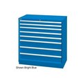 Lista International Lista 40-1/4"W Drawer Cabinet, 8 Drawer, 117 Compart - Classic Blue, No Lock XSHS0900-0802CBNL